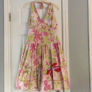 Floral dress Persaman New York backless dress with sweater